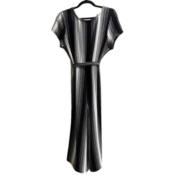 Hot Kiss Wide Leg Surplice Striped Jumpsuit with Tie Front XL - Picture 8 of 12